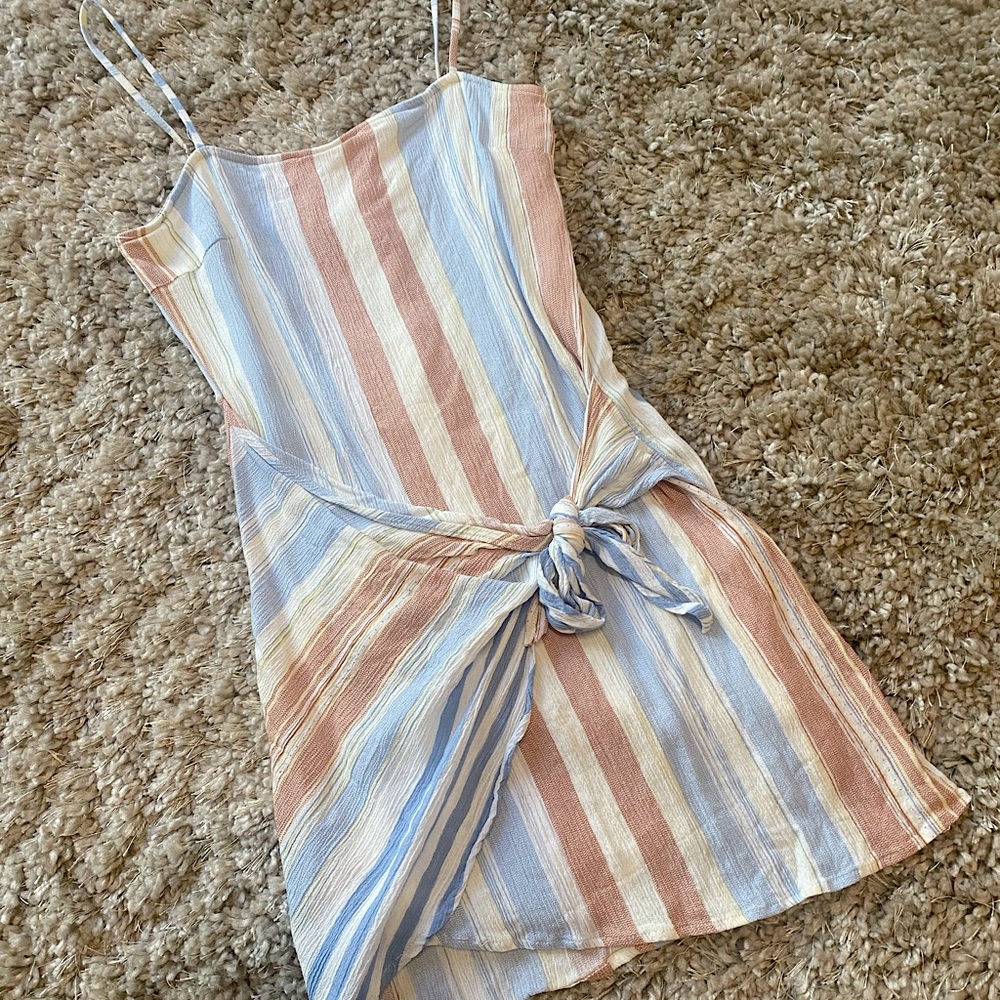 Brand Cotton Candy LA Pastel Earth Tone Tie Dress Size S